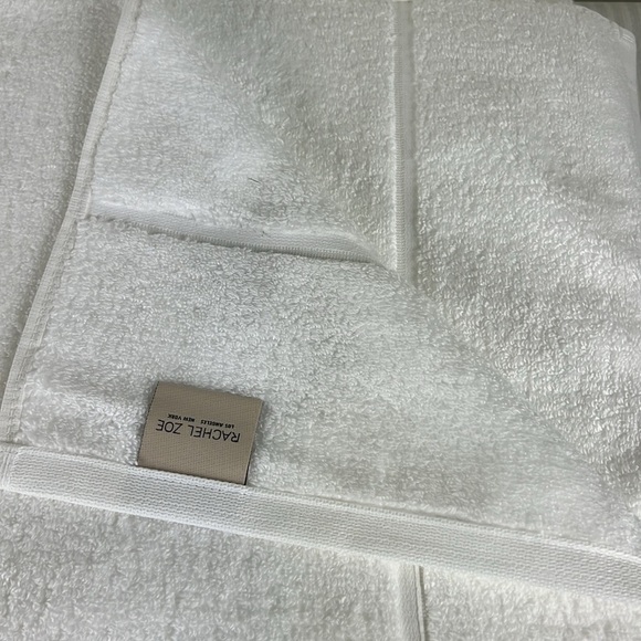 Rachel Zoe Bath Towel Set White 2 PCS Cotton Modal NEW - Picture 13 of 13